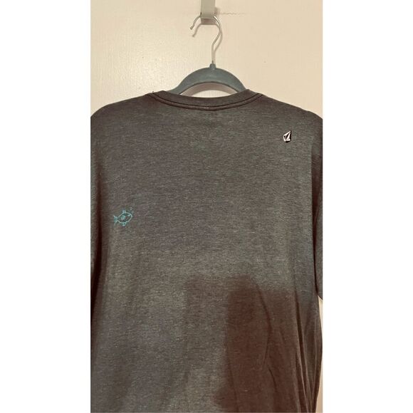 Volcom Mens T Shirt Diamonds Palm Trees Fish Boats Gray SZ XL - Picture 3 of 9